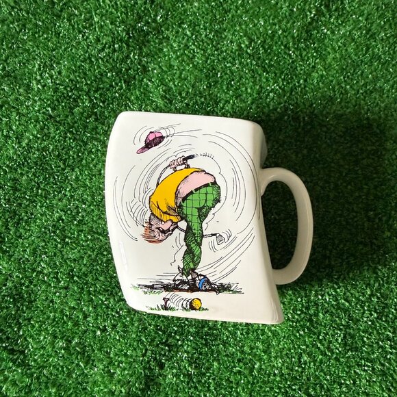 The Results of Over Swing Bad Golfer Example Twisted Coffee Mug 1991 Vintage - Picture 4 of 10